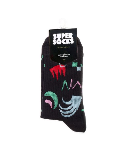 Super socks Носки унисекс Super-Socks-Kandinsky-Kompozicia-10 черные красные зеленые розовые