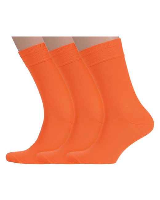 Lorenzline Комплект носков мужских 3-К1 оранжевых