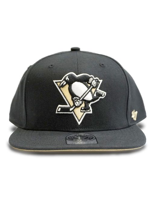 47 Brand Бейсболка унисекс The Shaft Pittsburgh Penguins черная/золотая one