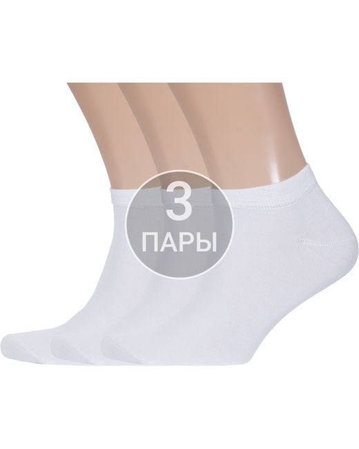 RuSocks Комплект носков мужских 3-М3-24737 белых