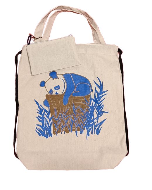Innel Сумка-рюкзак IL2023Shoper панда бежевая 45х35х5 см