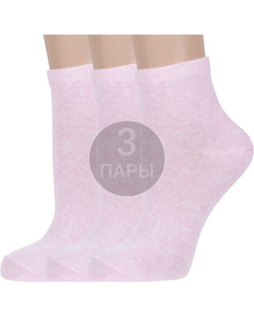 Борисоглебский трикотаж Комплект носков женских 3-6С738 розовых