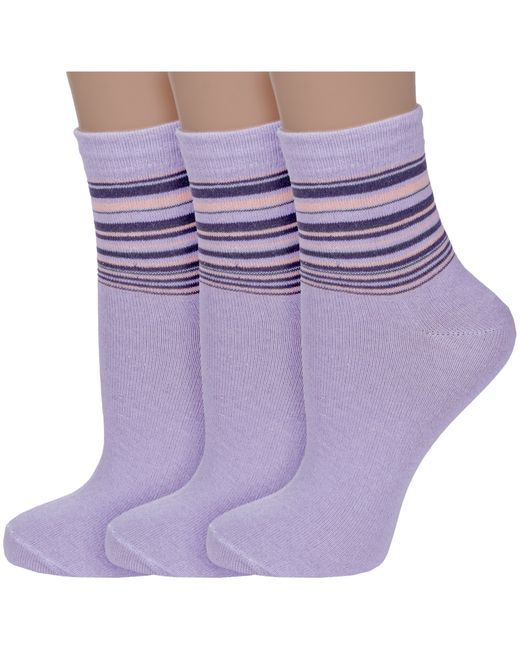 Альтаир Комплект носков женских 3-С46 фиолетовых