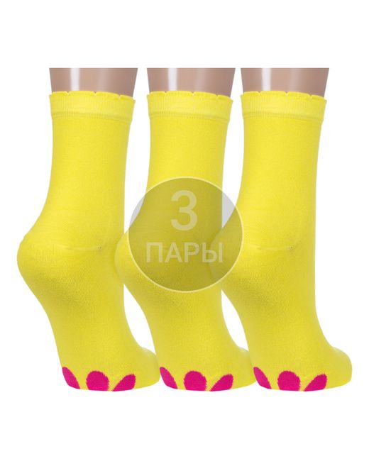 Красная Ветка Комплект носков женских 3-С-1294 желтых