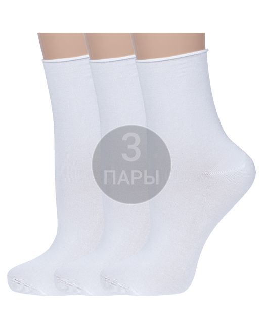RuSocks Комплект носков женских 3-Ж3-15838 белых
