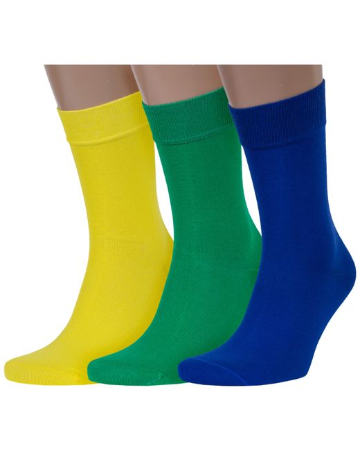 RuSocks Комплект носков мужских 3-М-1221 разноцветных