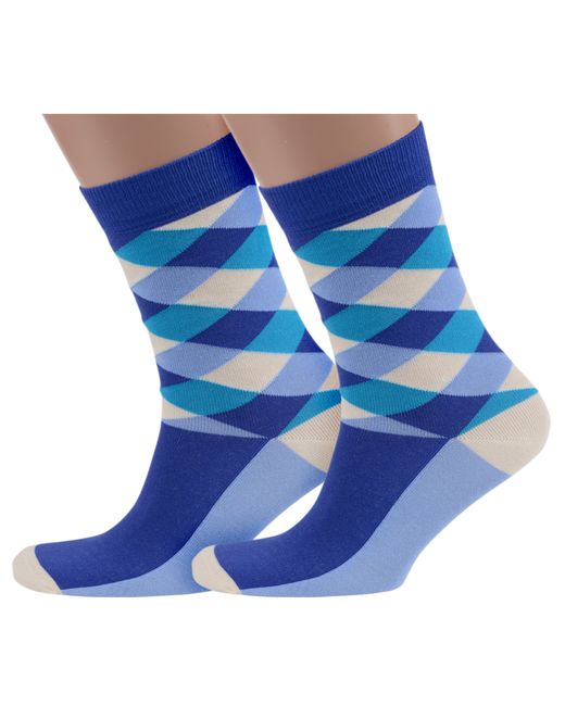 Хох Комплект носков унисекс 2-XF синих голубых бирюзовых белых