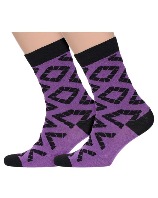Хох Комплект носков унисекс 2-XF фиолетовых черных