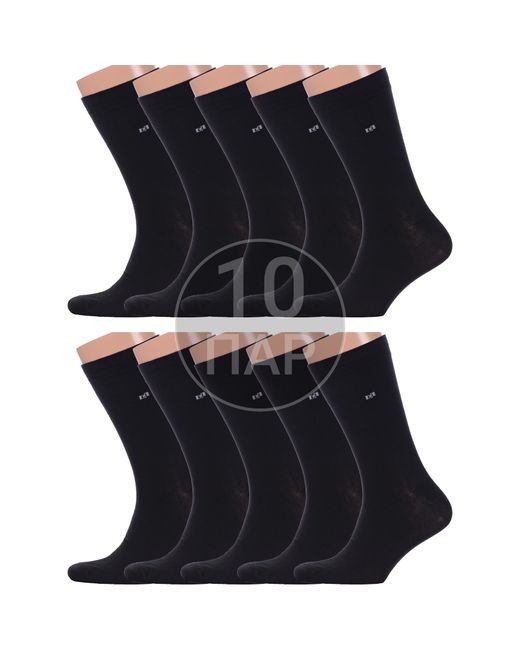 Красная Ветка Комплект носков мужских 10-С-350 черных 10 пар