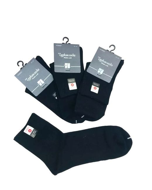 Turkan Комплект носков унисекс HC9909Ч черных 4 пары