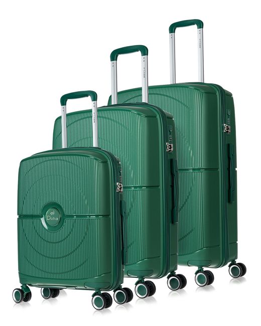 L'Case Комплект чемоданов унисекс Doha темно