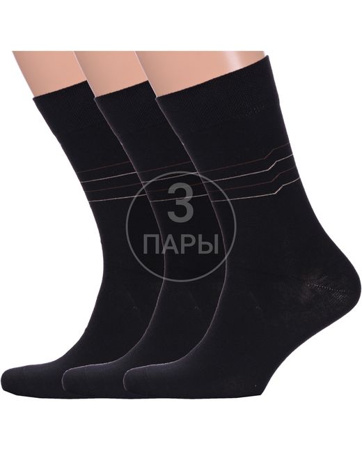 Para Socks Комплект носков мужских 3-M2D18 черных 3 пары