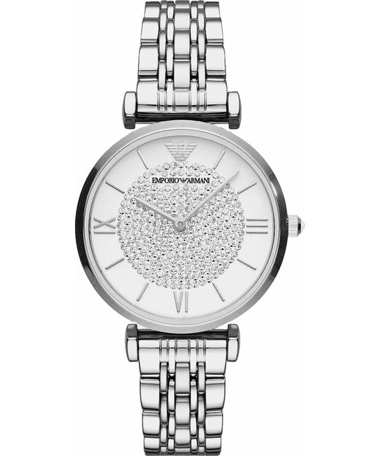 Emporio Armani Наручные часы Gianni T-Bar серебристые