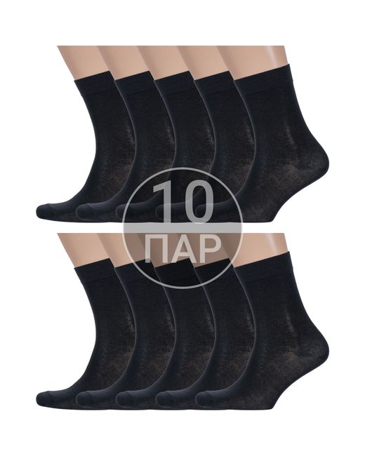 Борисоглебский трикотаж Комплект носков мужских 10-4С34 черных 10 пар