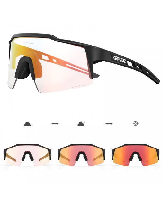 Kapvoe Спортивные солнцезащитные очки REVO-KE9023-PC красные