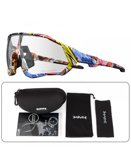 Kapvoe Спортивные солнцезащитные очки PC-KE9408-1LENSDS прозрачные