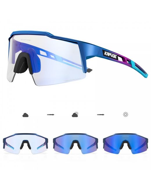 Kapvoe Спортивные солнцезащитные очки REVO-KE9023-PC синие