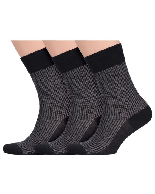 Lorenzline Комплект носков мужских 3-К34 черных серых