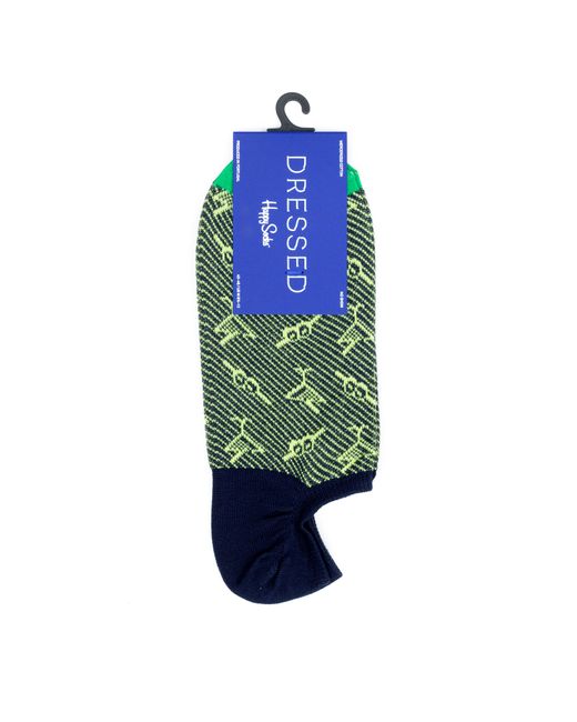 Happy Socks Носки DressedNoShowMartini зеленые
