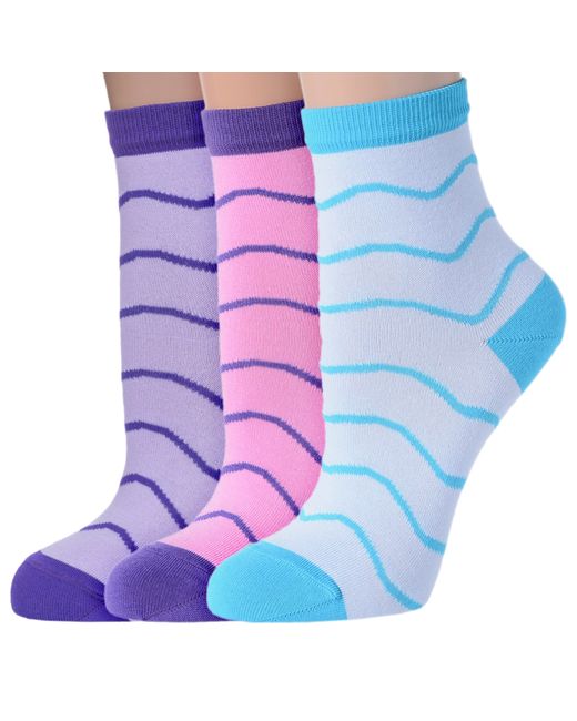 Lorenzline Комплект носков женских 3-Д115 разноцветных