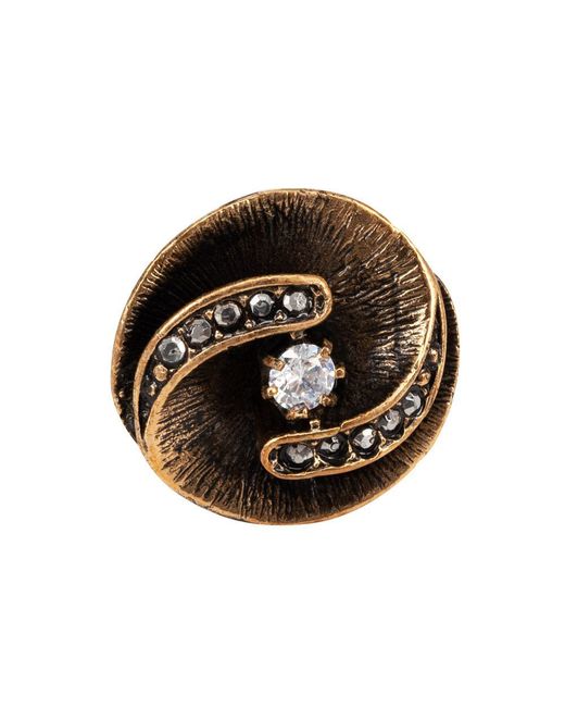 Otokodesign Кольцо Цветок с камнями бронзовое