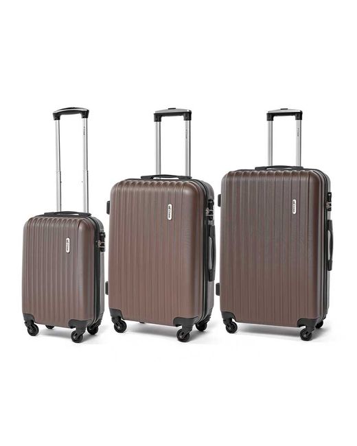 L'Case Комплект чемоданов унисекс Krabi кофейный
