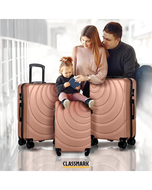 Classmark Комплект чемоданов унисекс 202209014004 пудровый
