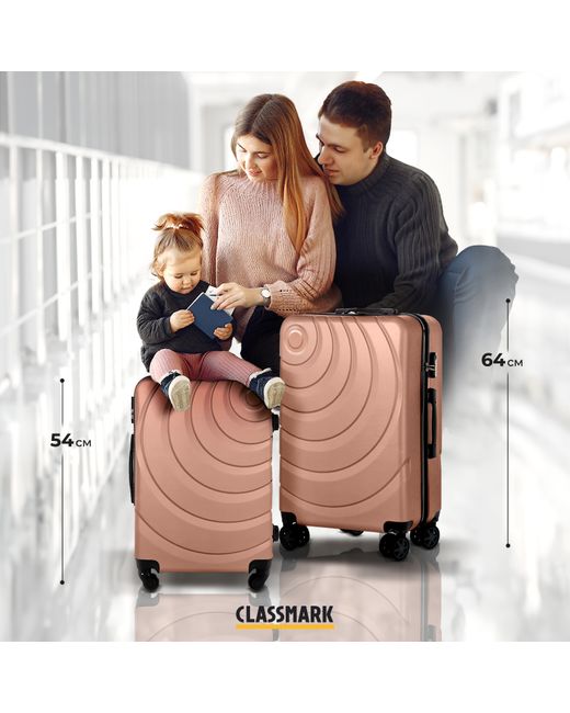 Classmark Комплект чемоданов унисекс 202209014004 пудровый