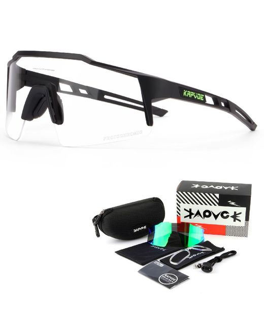 Kapvoe Спортивные солнцезащитные очки pc-KE9023-2lens прозрачные