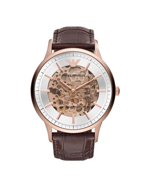Emporio Armani Наручные часы унисекс коричневые