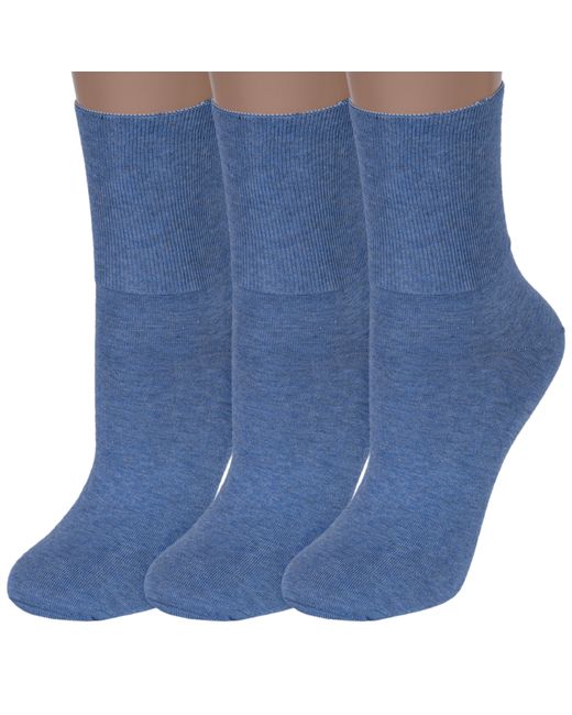 RuSocks Комплект носков женских 3-Ж-1800 синих