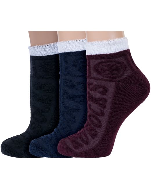 RuSocks Комплект носков женских 3-Ж-1215 разноцветных