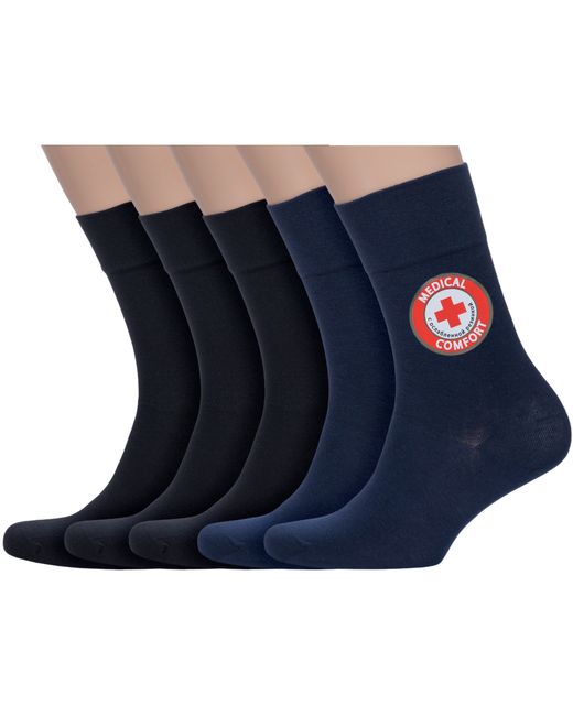 RuSocks Комплект носков мужских 5-М-1131 черных синих