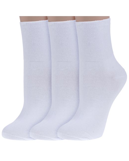 RuSocks Комплект носков женских 3-Ж-1800 белых