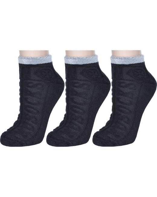 RuSocks Комплект носков женских 3-Ж-1215 черных 36-39