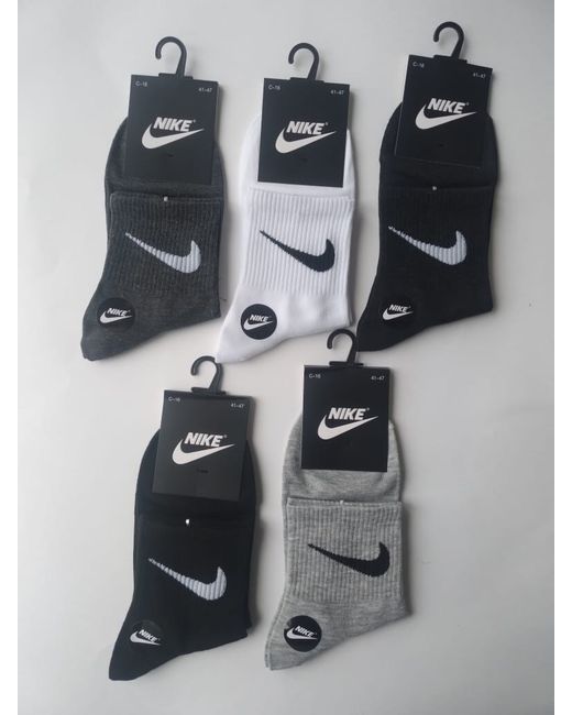Nike Комплект носков мужских HC5 серых белых черных 5 пар