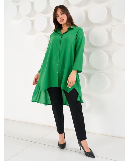 maxroses Рубашка женская зеленая