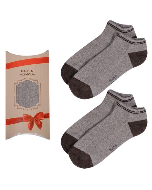 Монголка Подарочный набор носков унисекс 2-Мон-КорНос100 коричневых