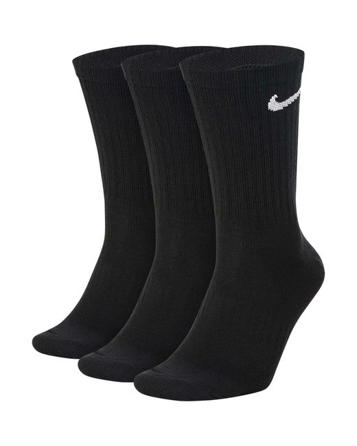 Nike Комплект носков унисекс U NK EVERYDAY LTWT CREW 3PR черных 3шт
