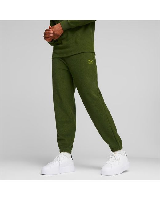 Puma Спортивные брюки Classics Fleece зеленые