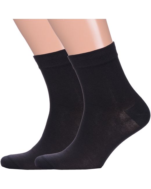 Lorenzline Комплект носков мужских 2-А4 черных 2 пары