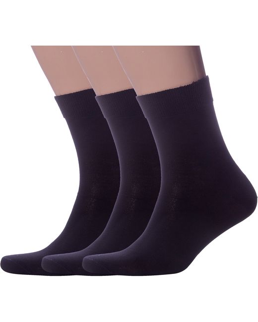 Lorenzline Комплект носков мужских 3-Н17 черных 3 пары