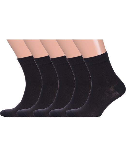 Lorenzline Комплект носков мужских 5-А4 черных 5 пар