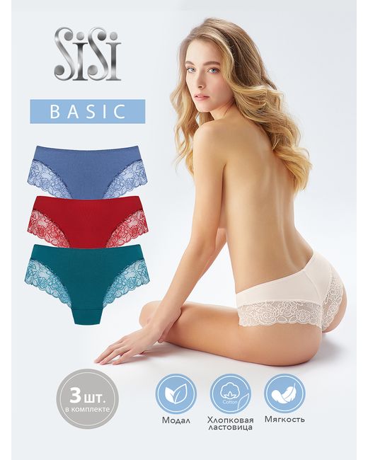 SiSi Basic Комплект трусов женских SI5506 Panty разноцветных