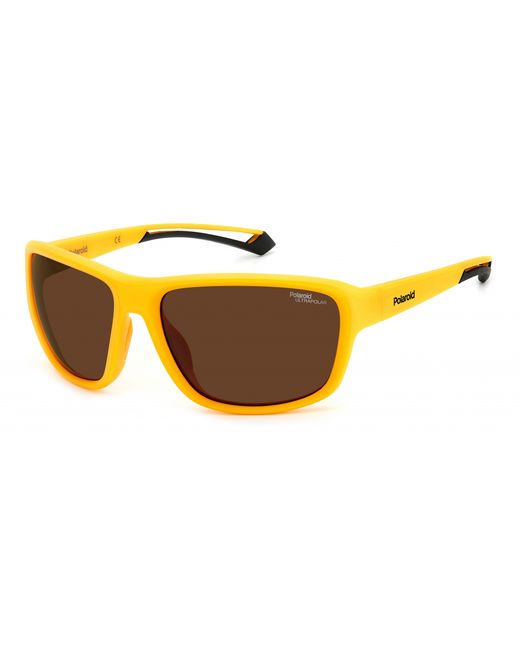 Polaroid Спортивные солнцезащитные очки унисекс PLD 7049/S коричневые