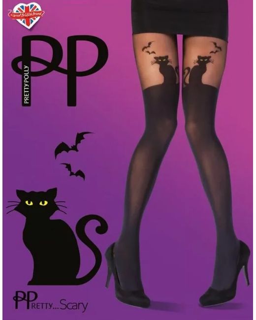 PrettyPolly Колготки с имитацией чулок Halloween Cat Tights