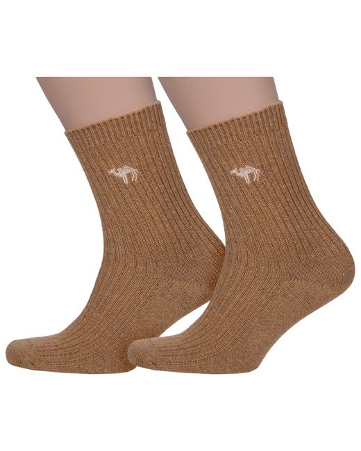 Hobby Line Комплект носков мужских 2-6108 коричневых