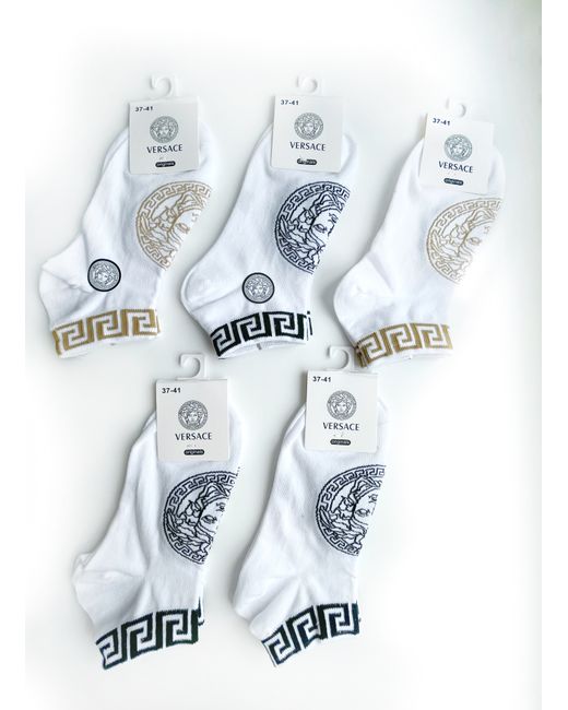 Versace Комплект носков женских КН-001-V белых 5 пар