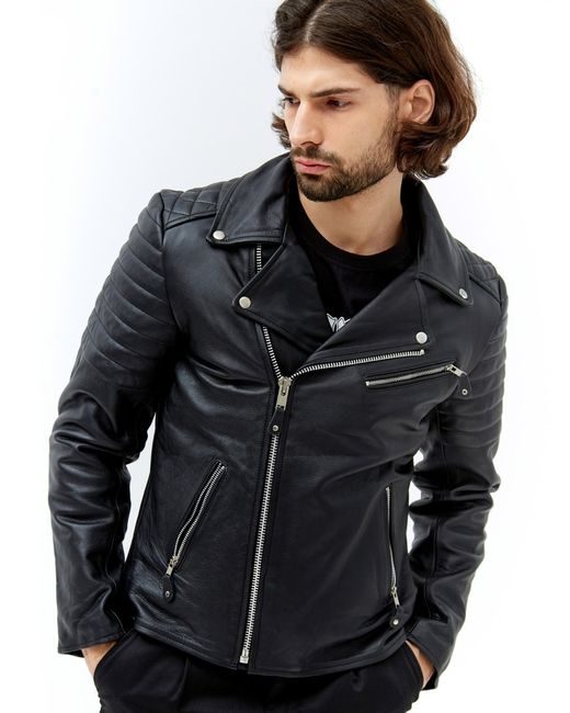 RockMerch Кожаная куртка КС066 черная