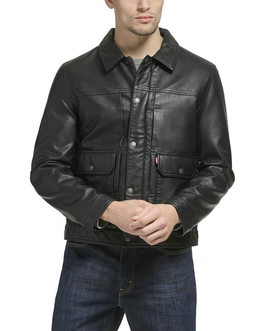 Levi's® Кожаная куртка черная